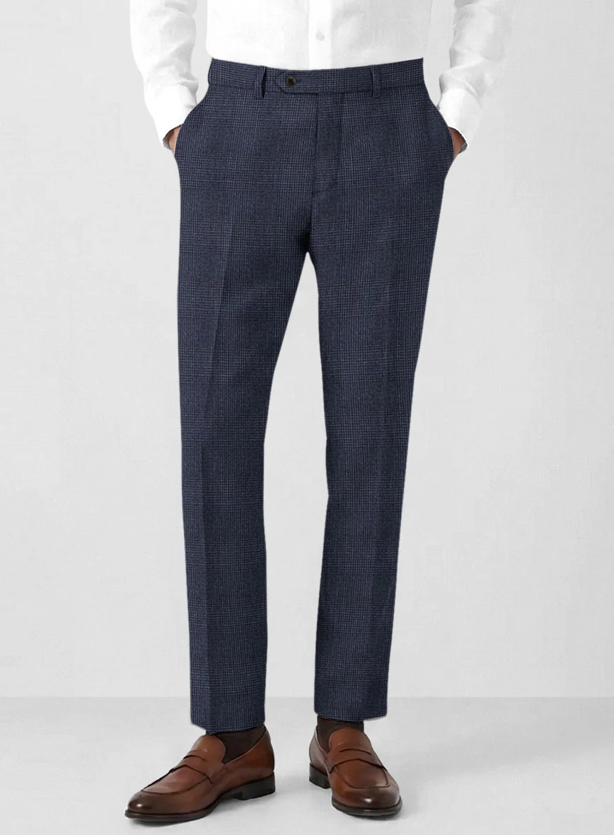 Solbiati Indigo Blue Check Linen Suit - Image 5