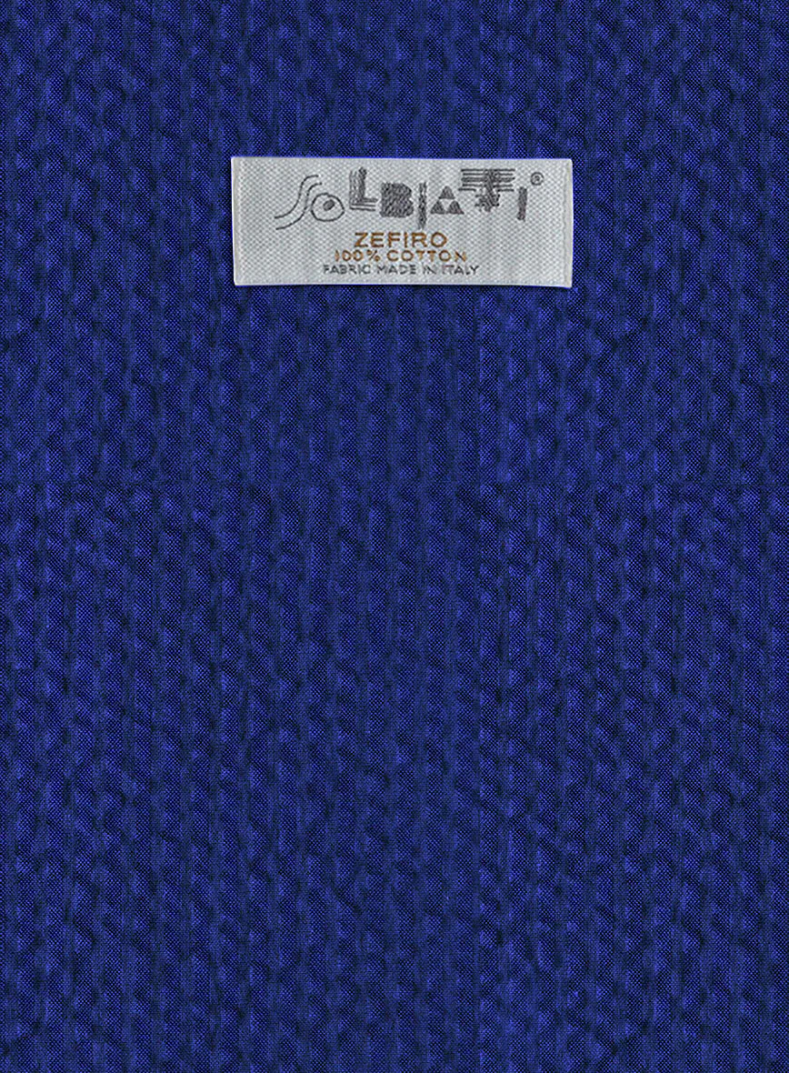 Solbiati Indigo Blue Seersucker Pants - Image 4