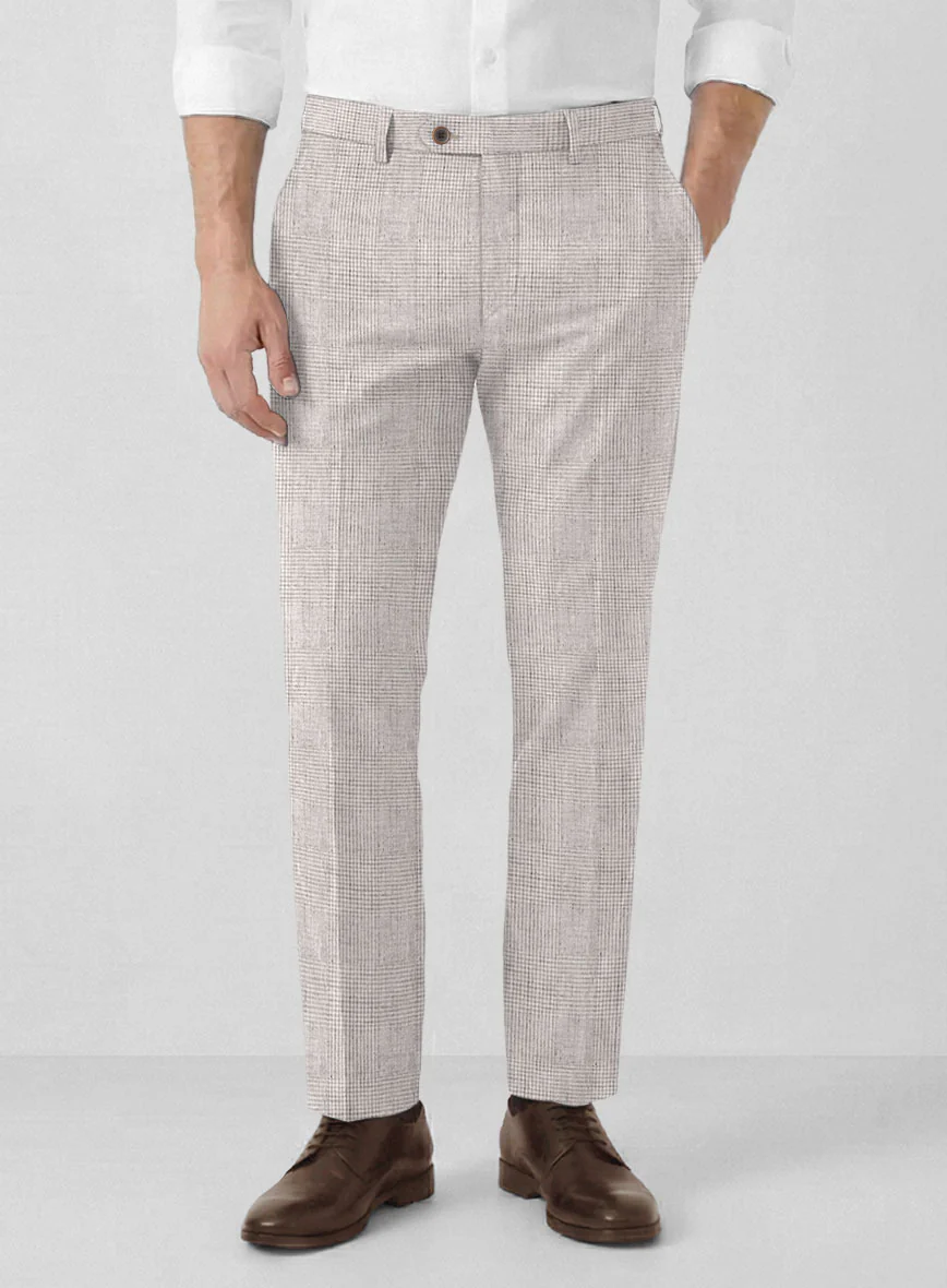 Solbiati Light Beige Check Linen Suit - Image 6