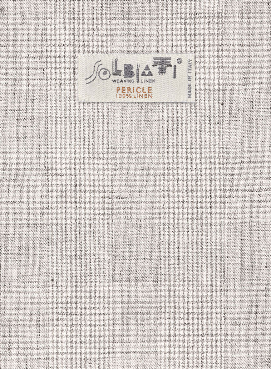 Solbiati Light Beige Check Linen Suit - Image 8
