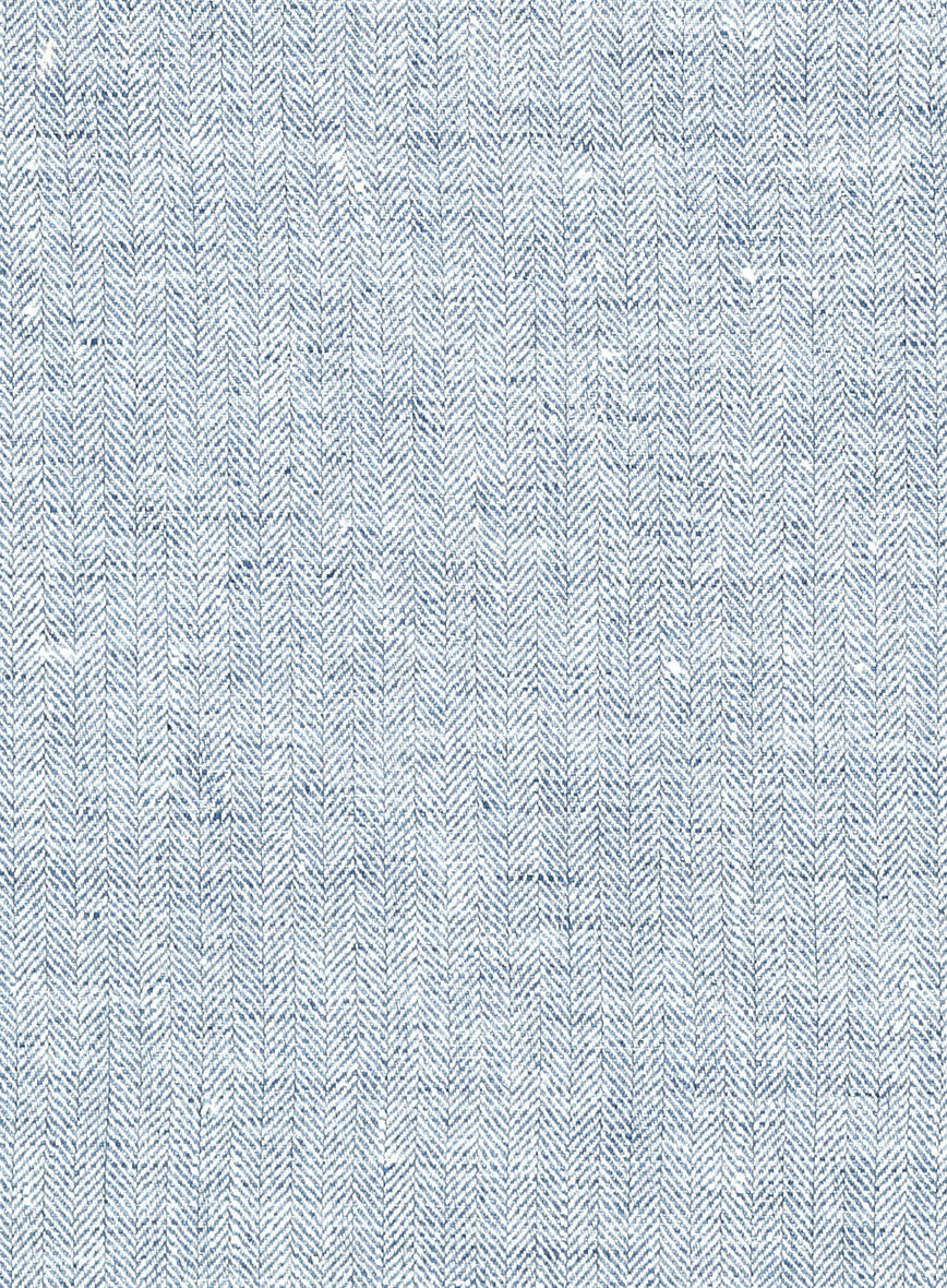Solbiati Light Blue Herringbone Linen Suit - Image 8