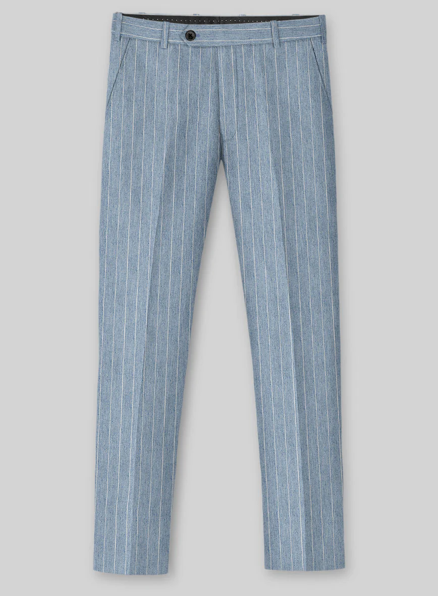Solbiati Light Blue Stripe Linen Suit - Image 5