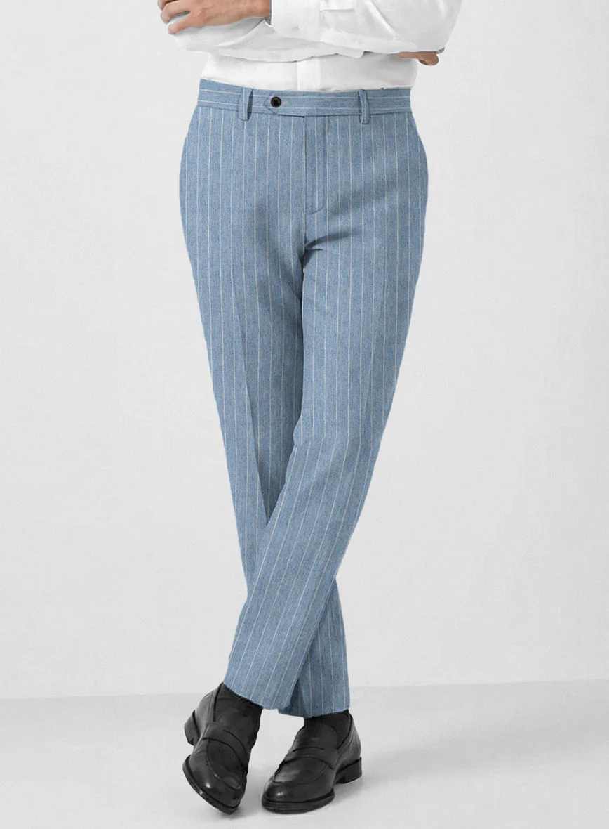 Solbiati Light Blue Stripe Linen Suit - Image 6