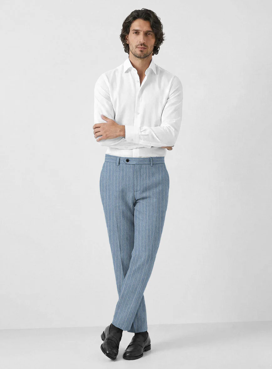 Solbiati Light Blue Stripe Linen Suit - Image 7