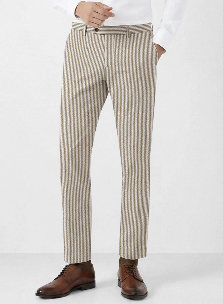 Solbiati Light Brown Seersucker Suit - Image 6