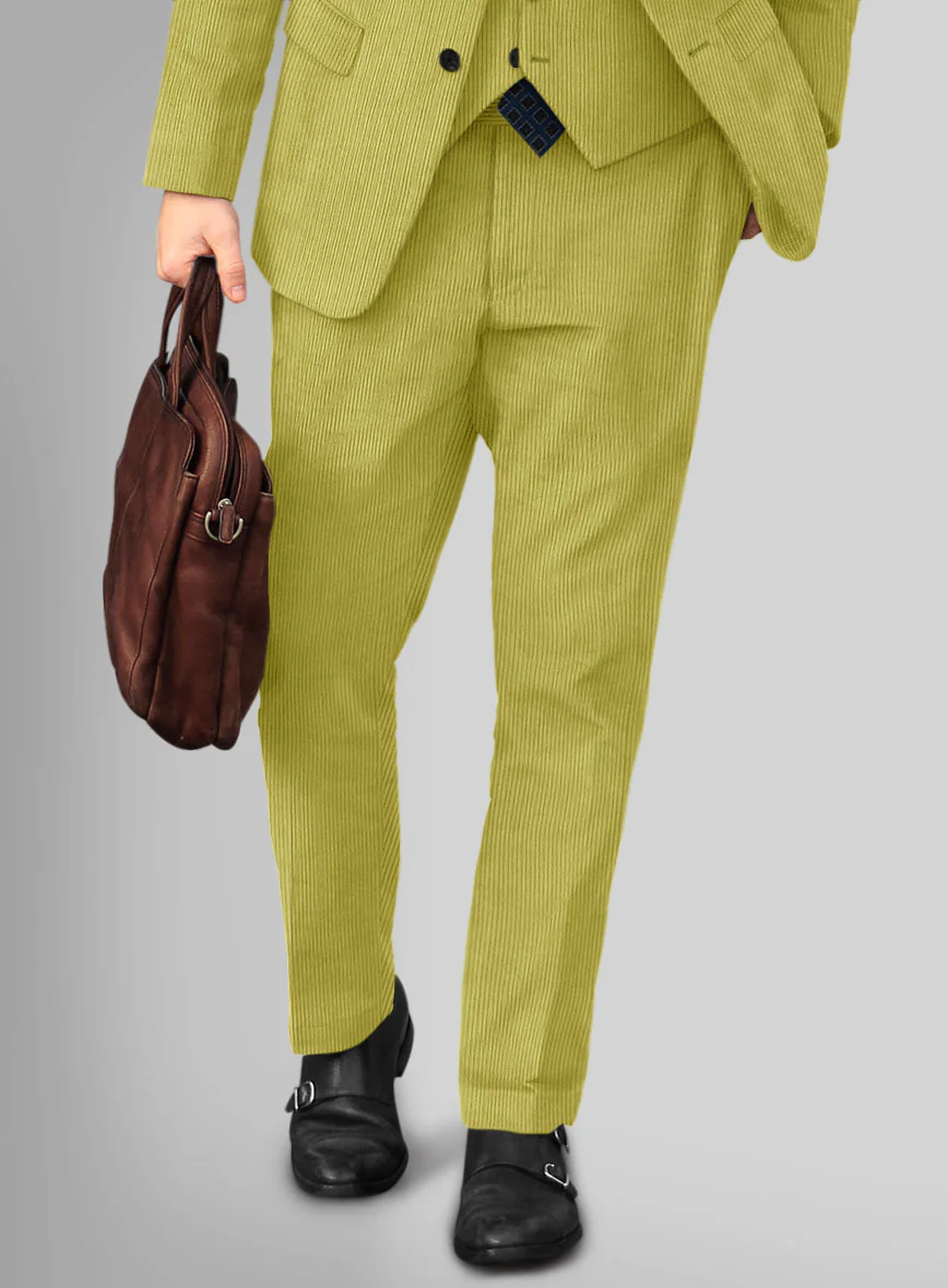 Solbiati Lime Green Corduroy Pants - Image 2