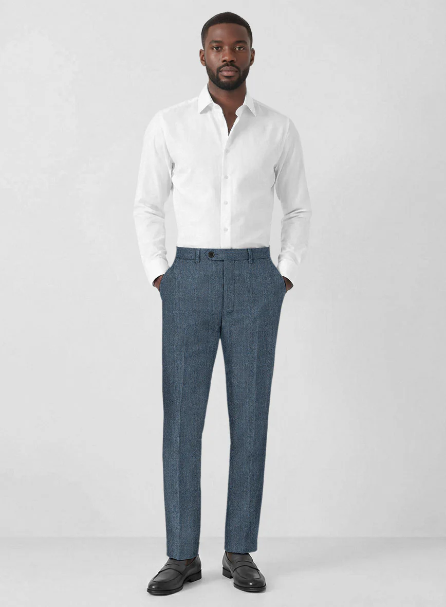 Solbiati Mid Blue Herringbone Linen Suit - Image 7
