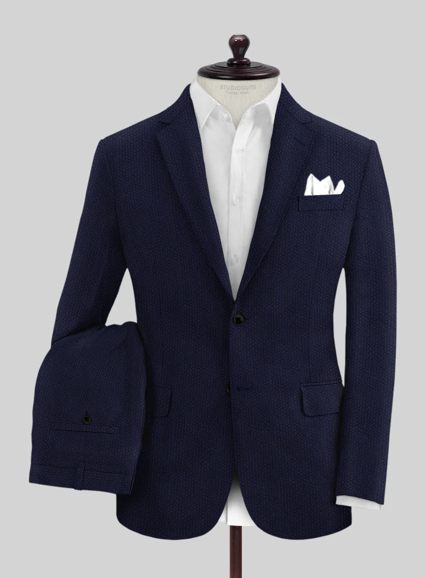Solbiati Navy Blue Seersucker Suit - Image 3