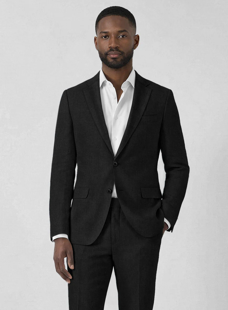 Solbiati Pericle Black Linen Suit - Image 4