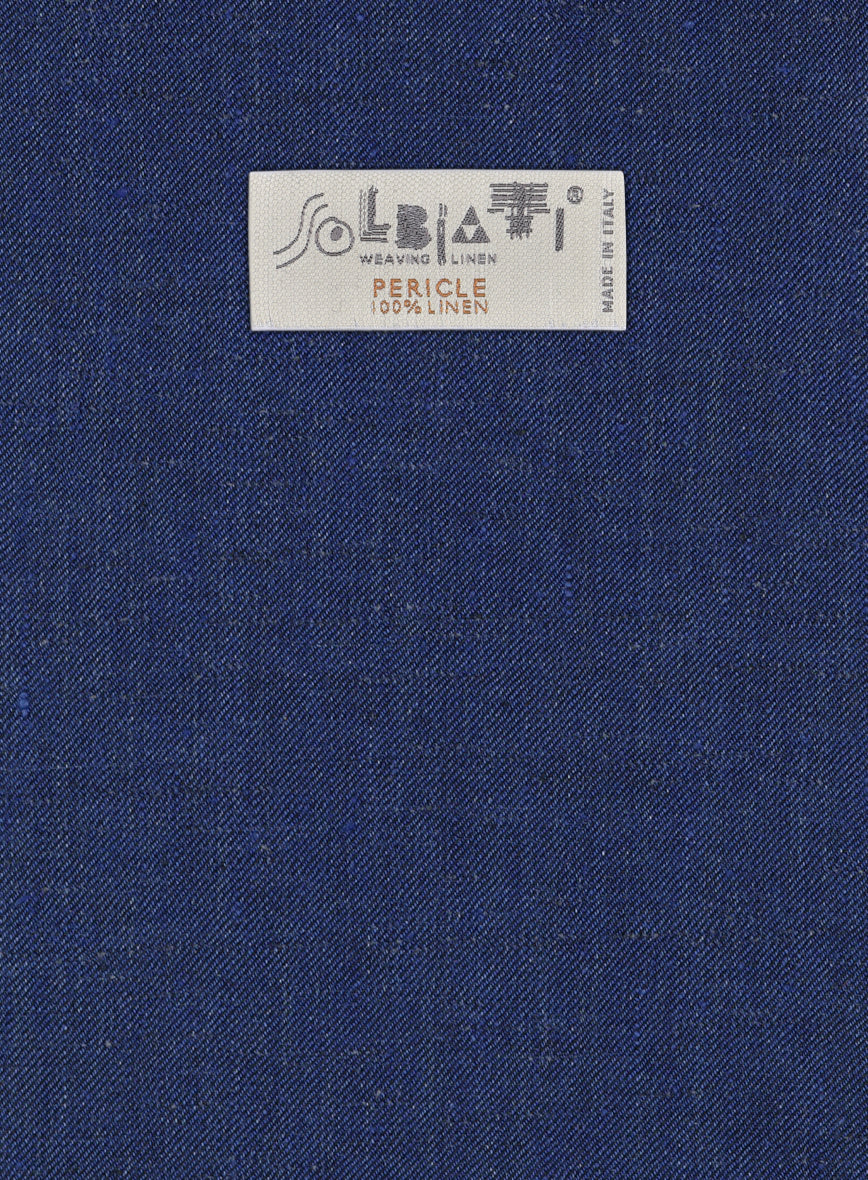 Solbiati Pericle Blue Linen Pants - Image 3