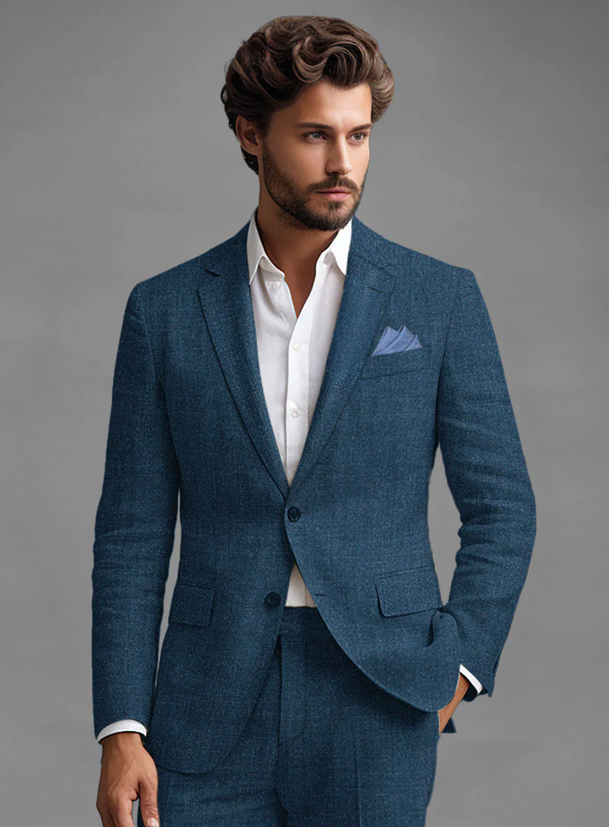 Solbiati Pericle Casa Blue Linen Jacket - Image 2