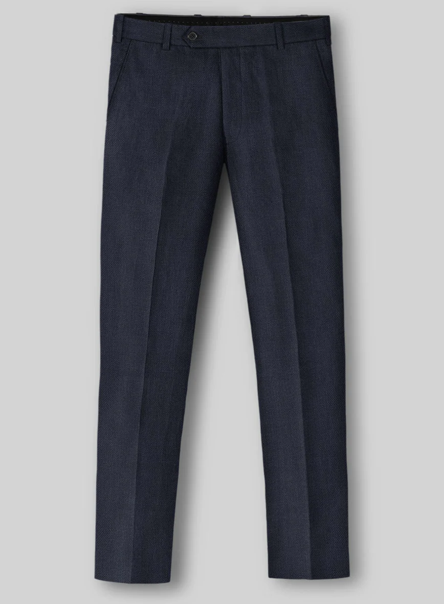Solbiati Pericle Dark Blue Linen Pants - Image 2