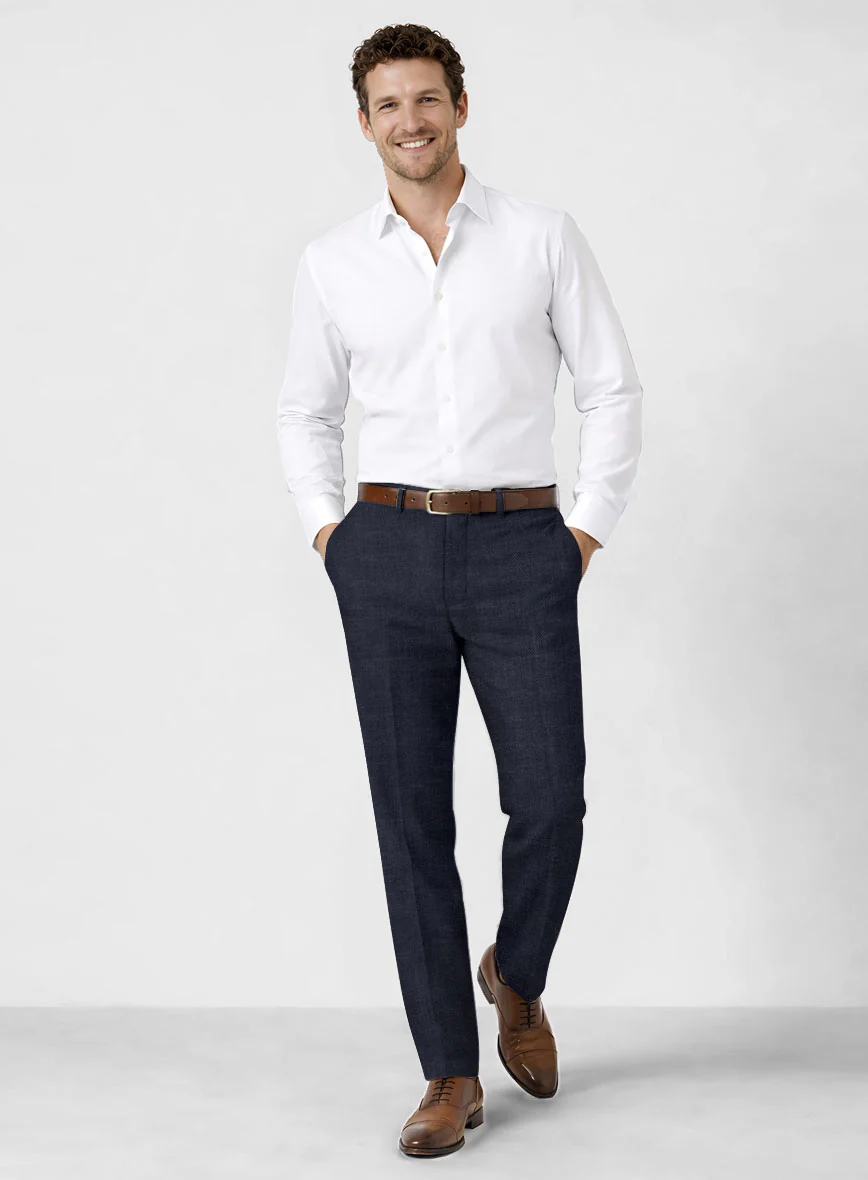 Solbiati Pericle Dark Blue Linen Pants - Image 3
