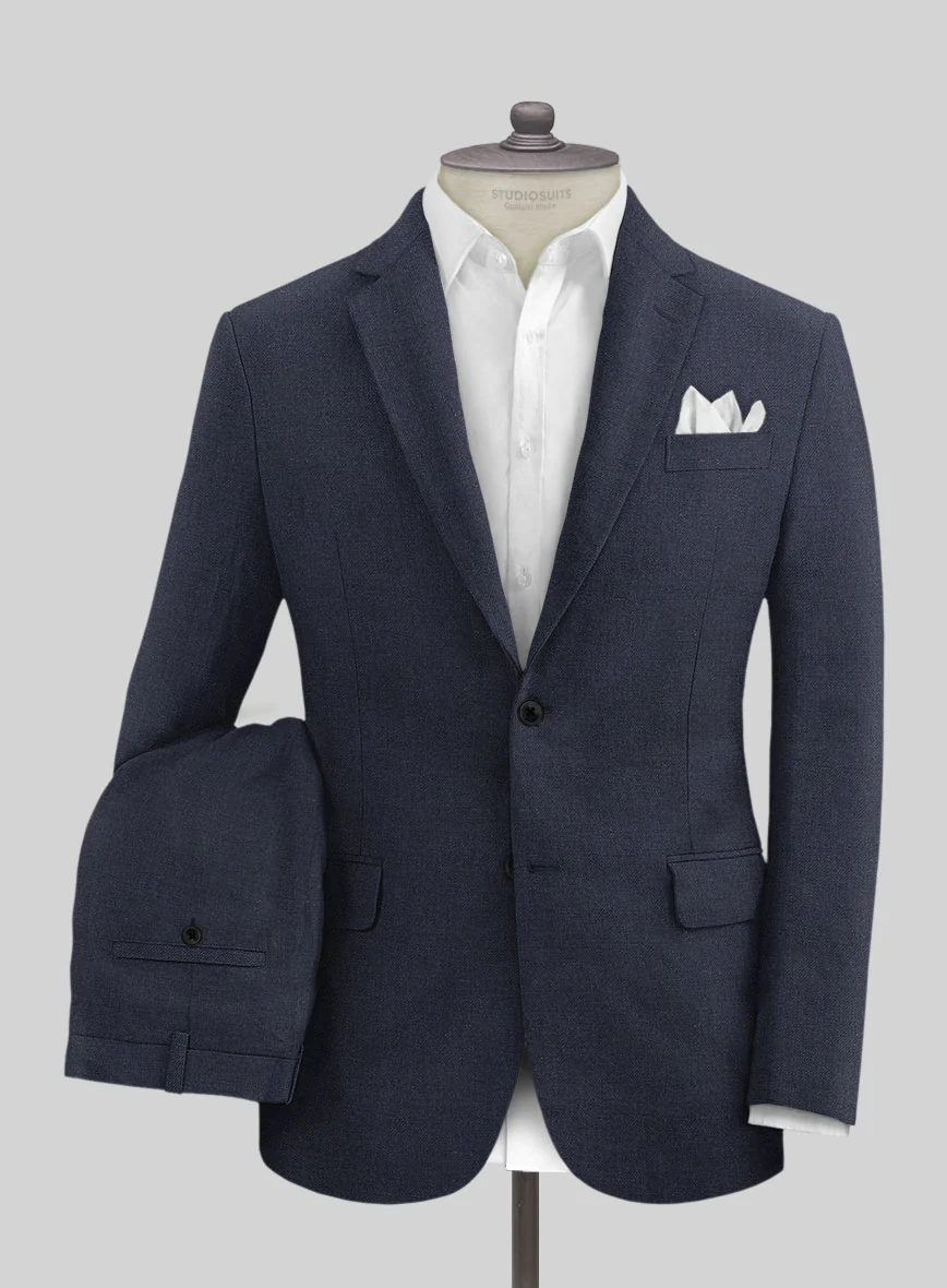 Solbiati Pericle Dark Blue Linen Suit - Image 2
