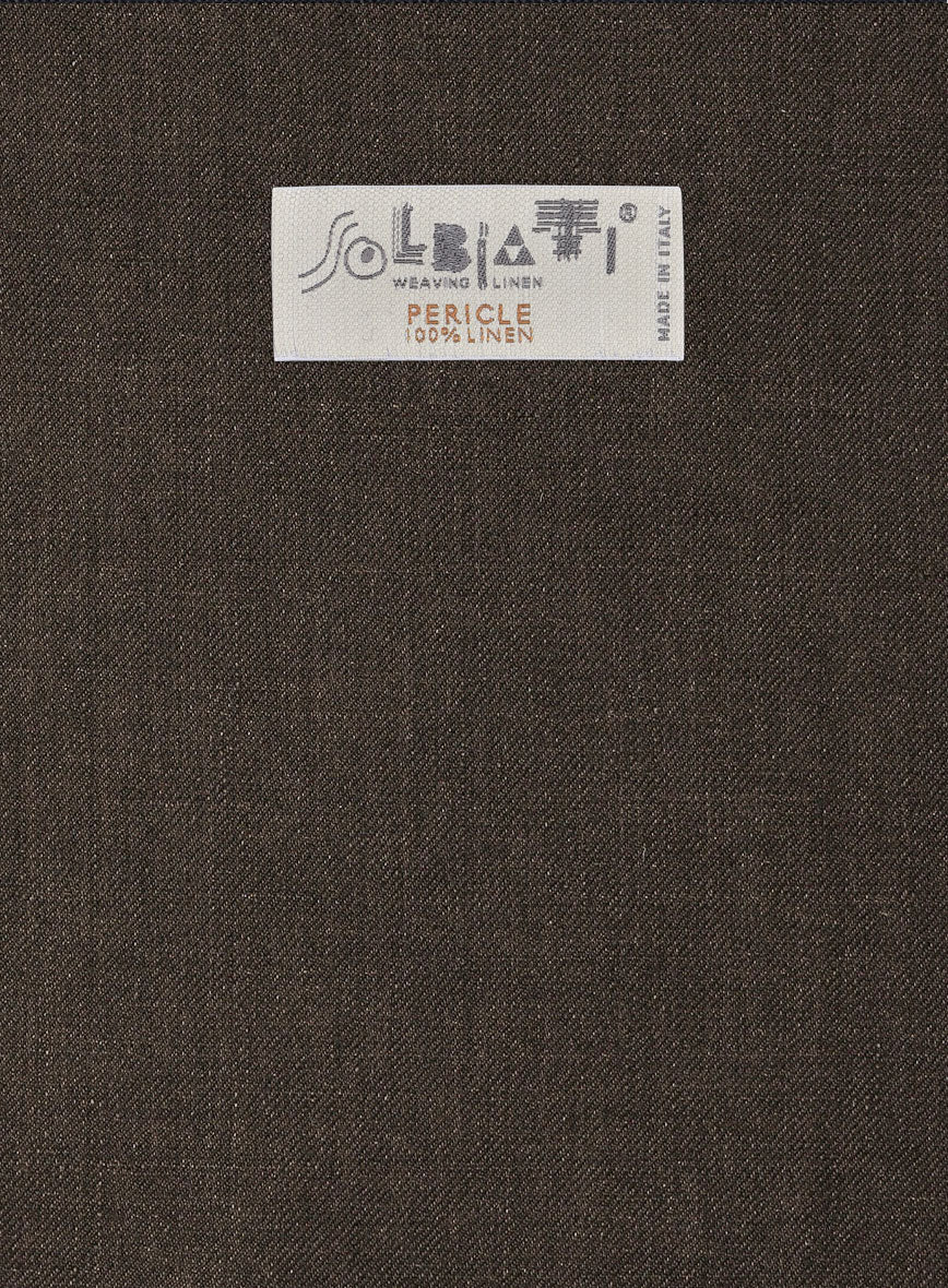 Solbiati Pericle Dark Brown Linen Jacket - Image 3