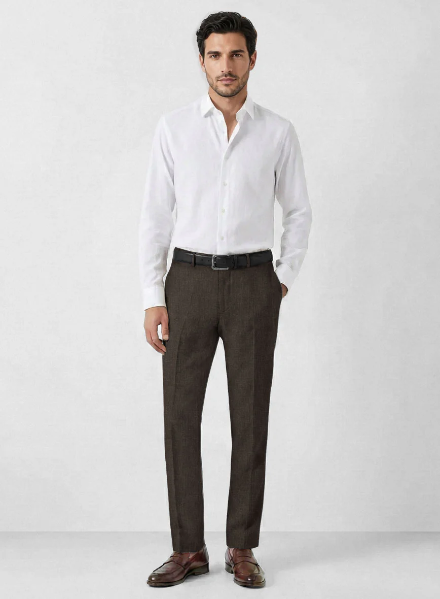 Solbiati Pericle Dark Brown Linen Pants - Image 3