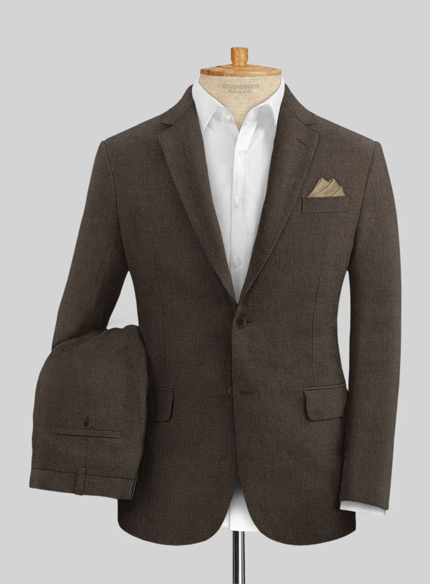 Solbiati Pericle Dark Brown Linen Suit - Image 2