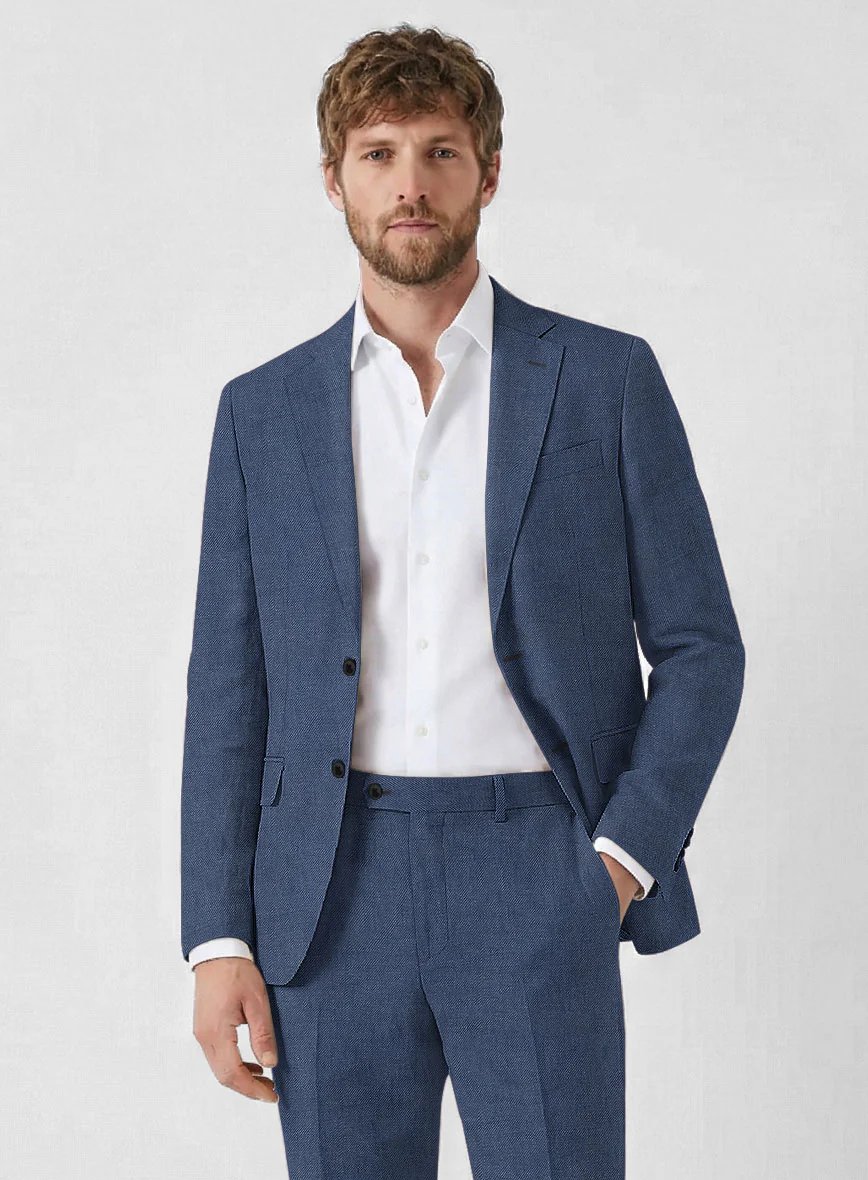 Solbiati Pericle Denim Blue Linen Jacket - Image 2
