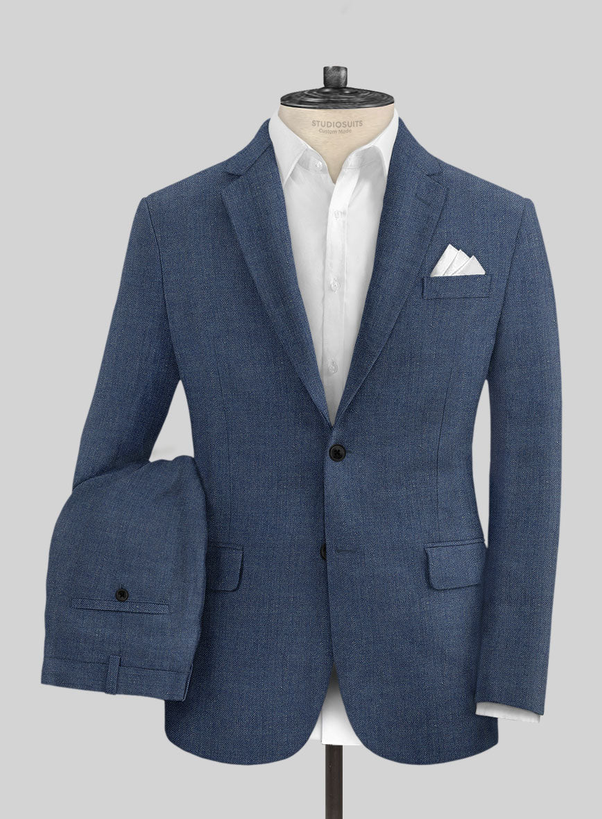 Solbiati Pericle Denim Blue Linen Suit - Image 2