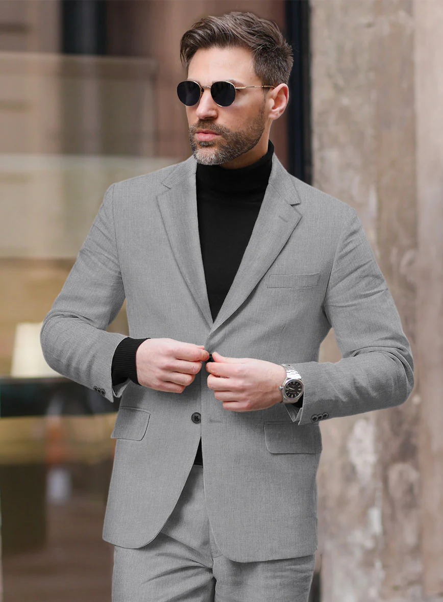 Solbiati Pericle Gray Linen Jacket - Image 2