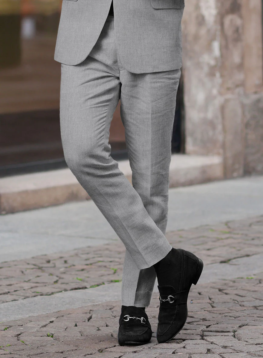 Solbiati Pericle Gray Linen Pants - Image 2