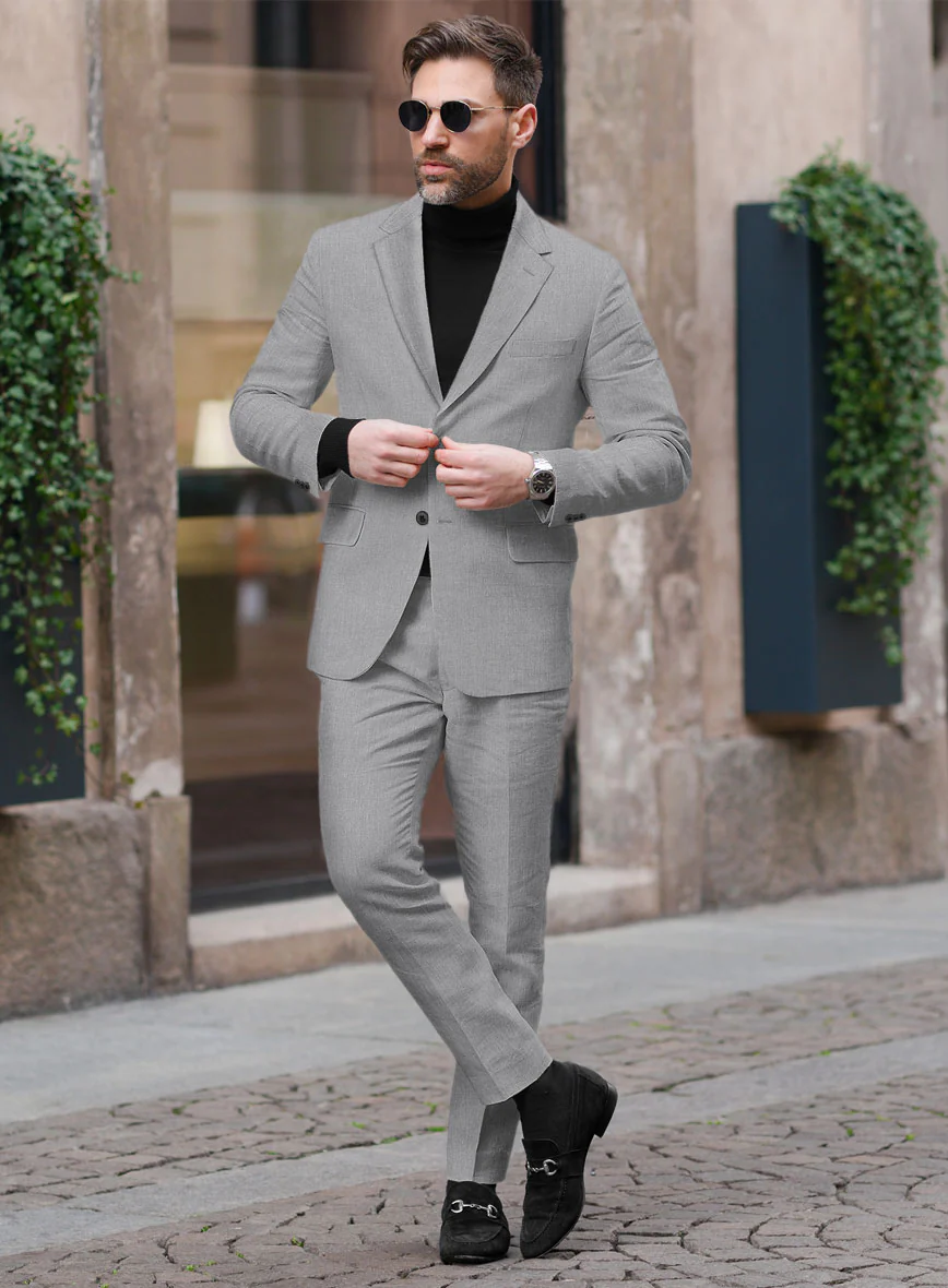 Solbiati Pericle Gray Linen Suit - Image 2