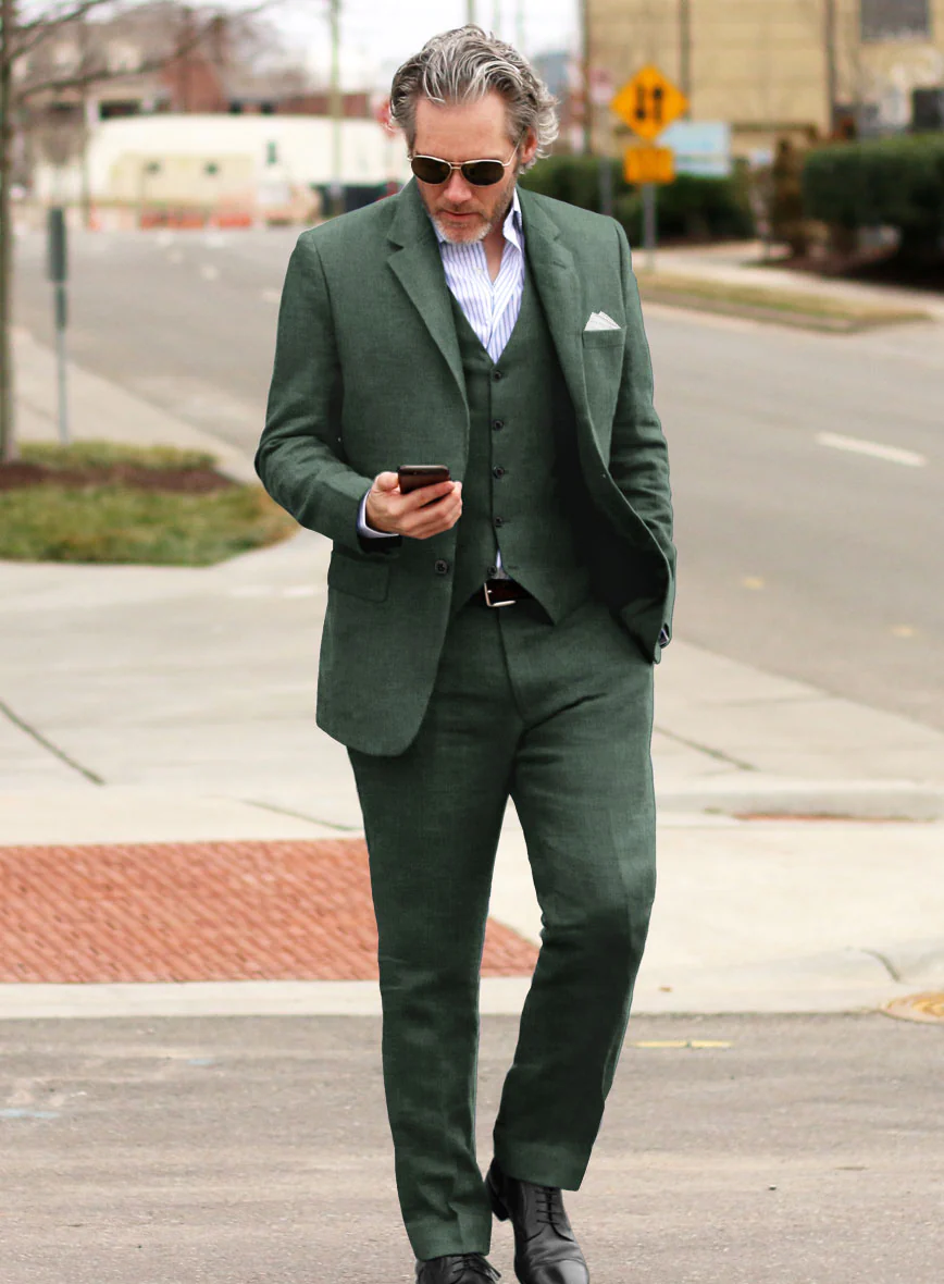 Solbiati Pericle Green Linen Suit - Image 2