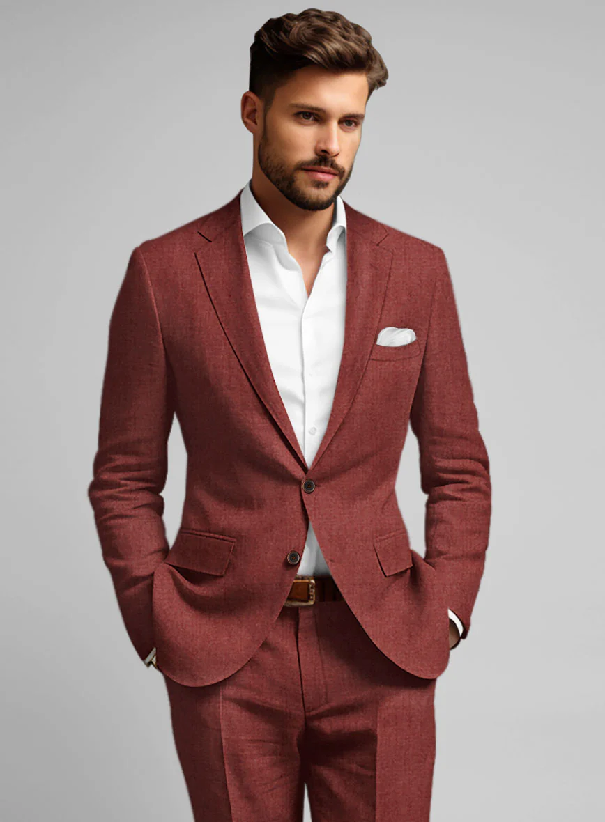 Solbiati Pericle Rust Linen Jacket - Image 2