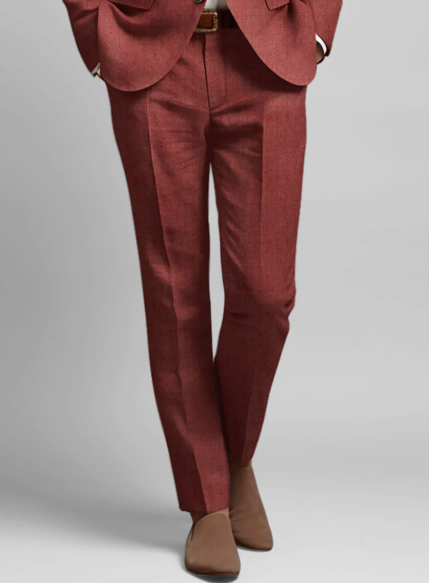 Solbiati Pericle Rust Linen Pants - Image 2