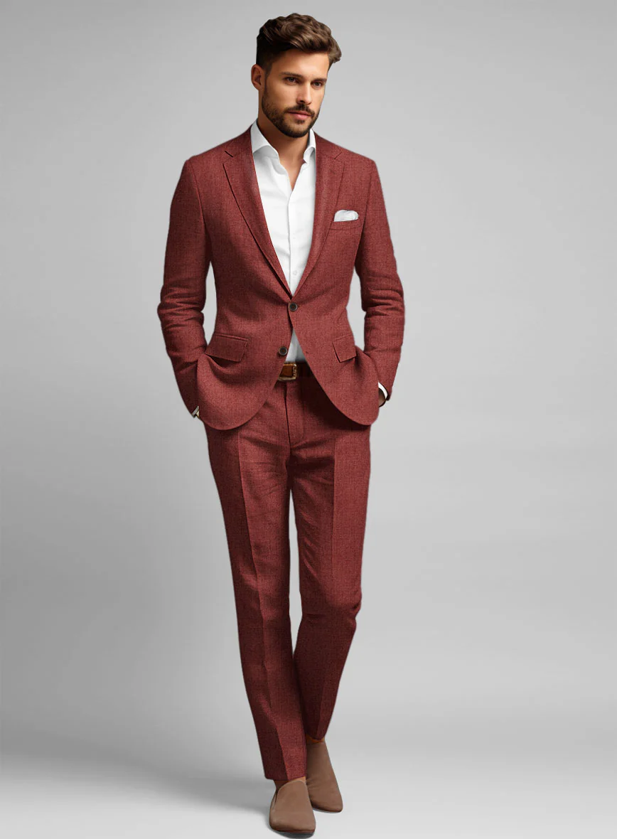 Solbiati Pericle Rust Linen Suit - Image 2