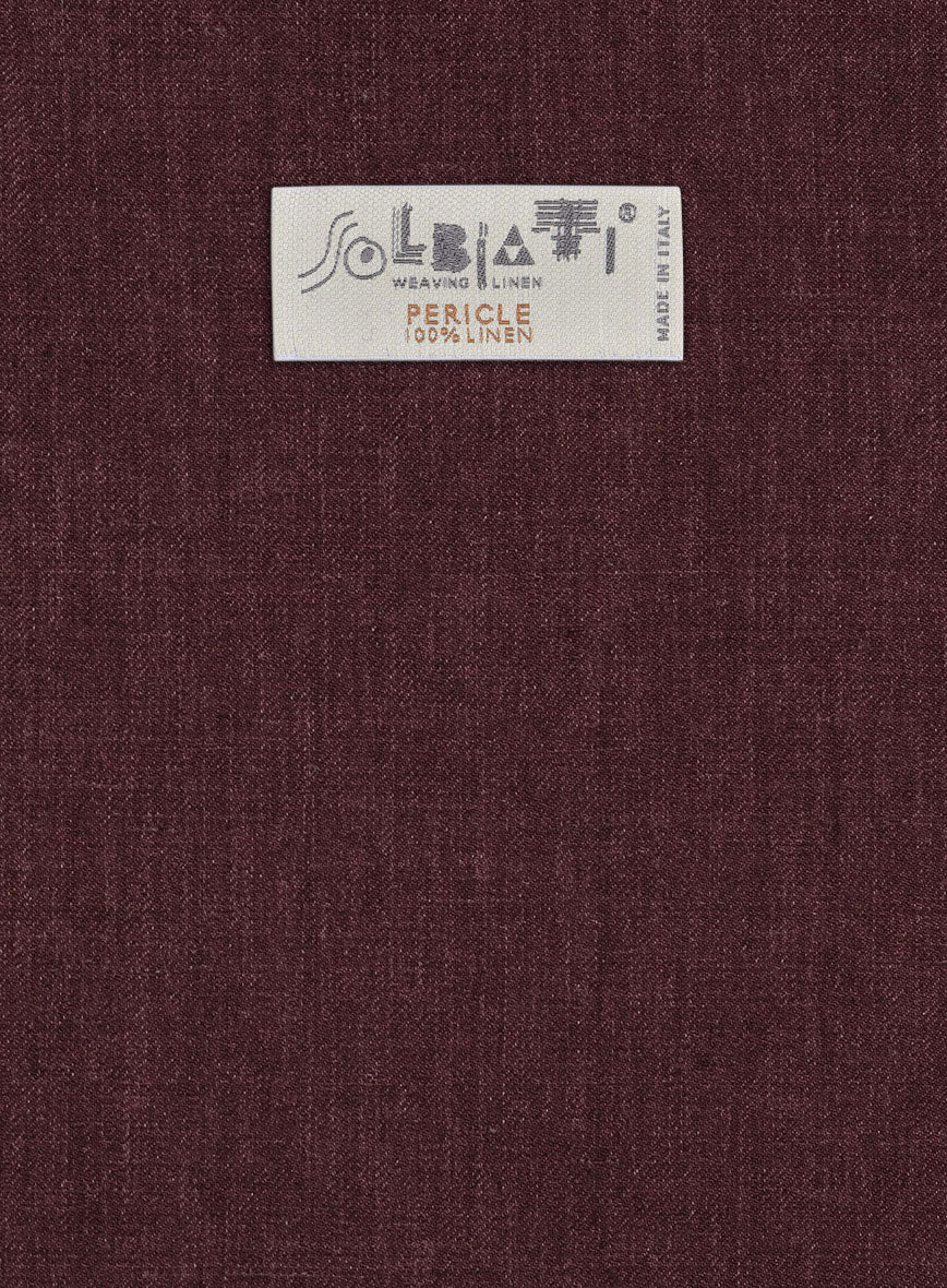 Solbiati Pericle Wine Linen Jacket - Image 3