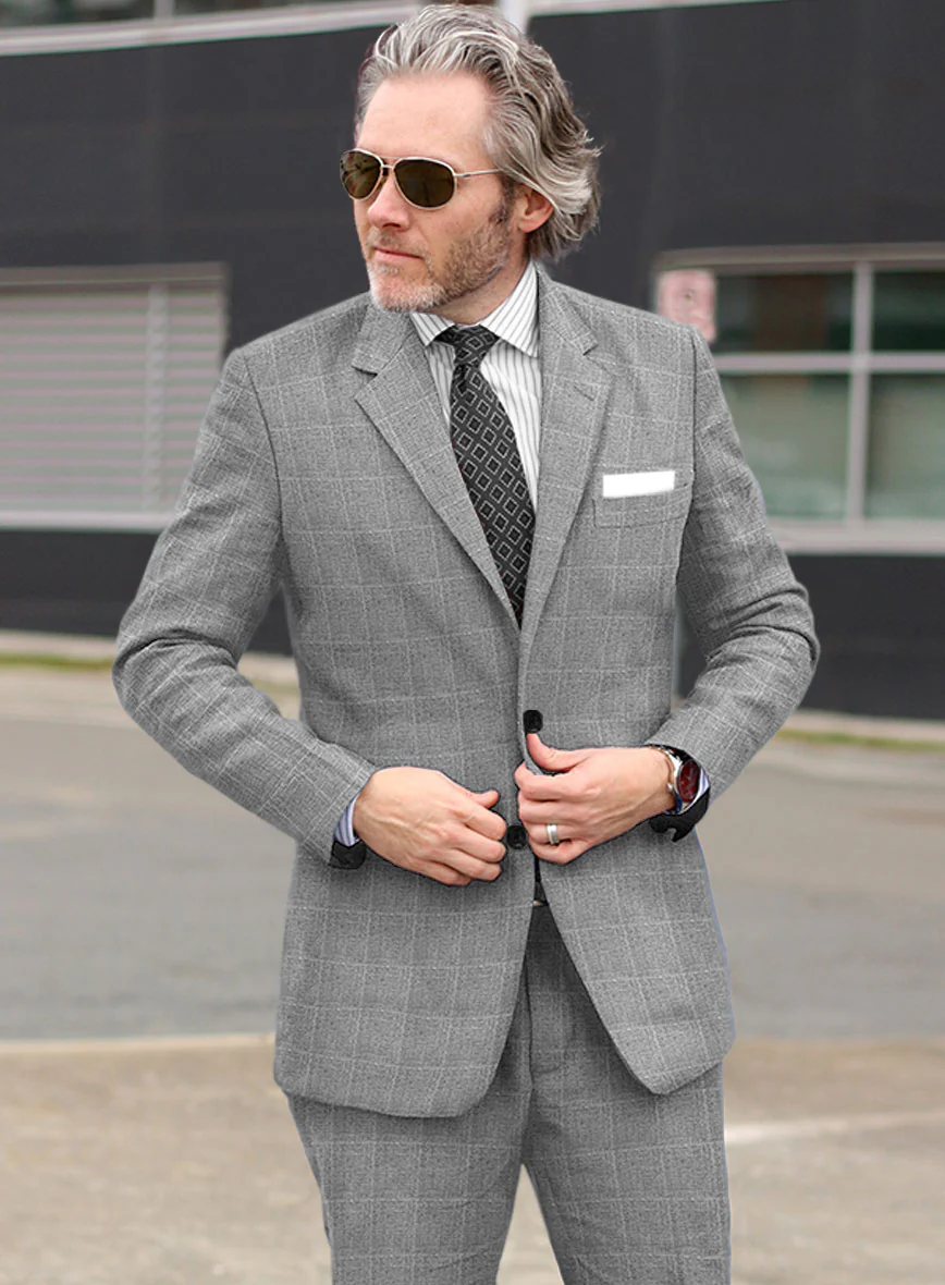 Solbiati Piazza Gray Linen Suit - Image 2