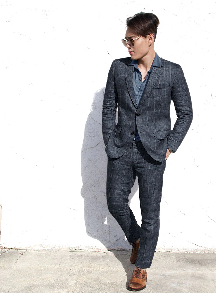 Solbiati Piazza Indigo Linen Suit - Image 2