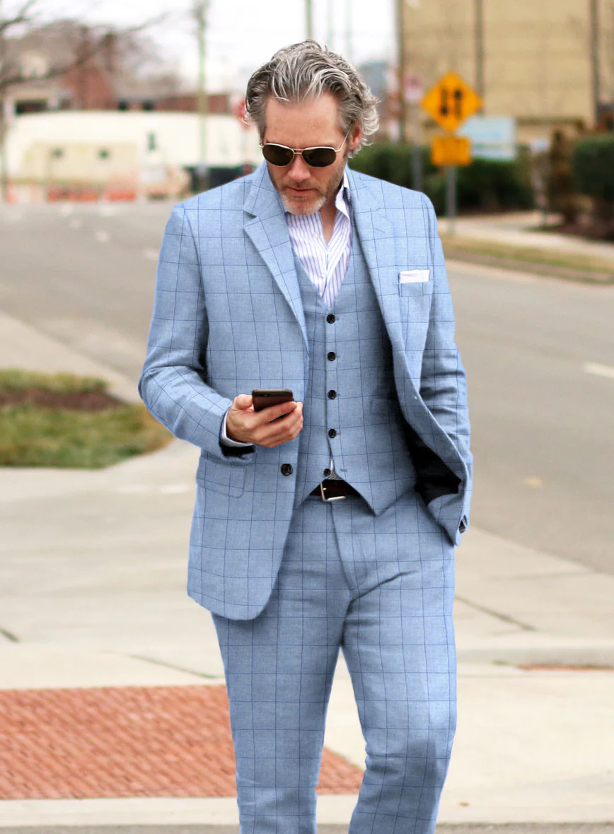 Solbiati Piazza Sky Linen Suit - Image 2