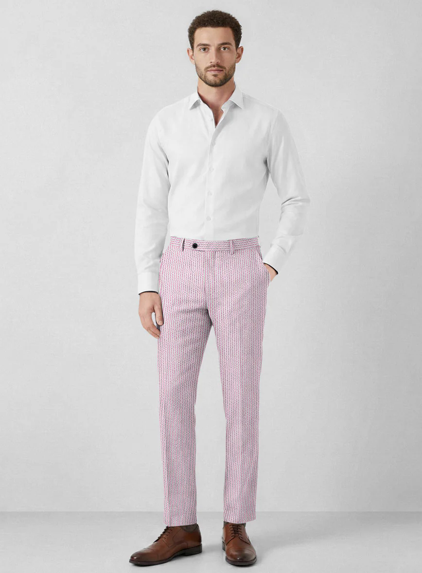 Solbiati Pink Seersucker Pants - Image 3