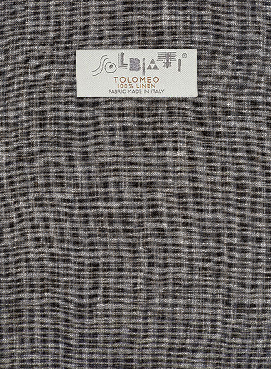 Solbiati Raw Brown Linen Pants - Image 3