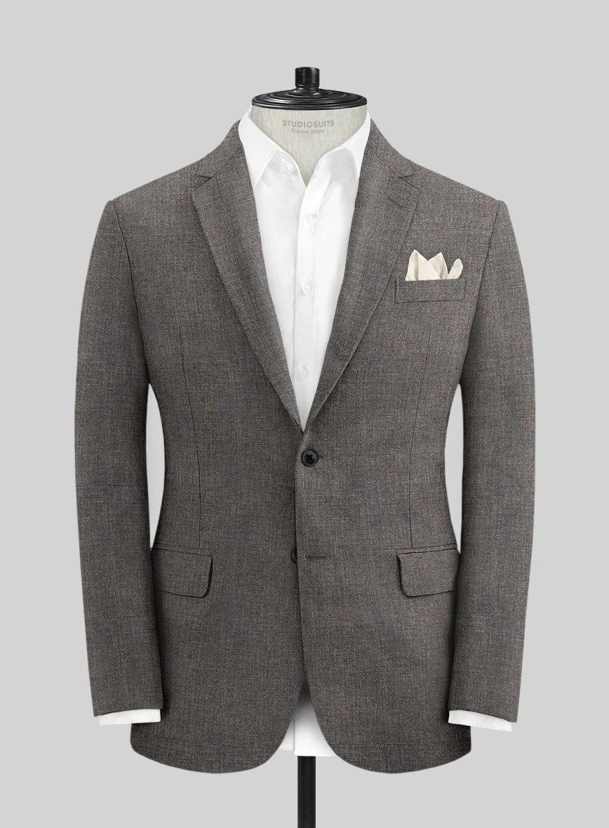 Solbiati Raw Brown Linen Suit - Image 3