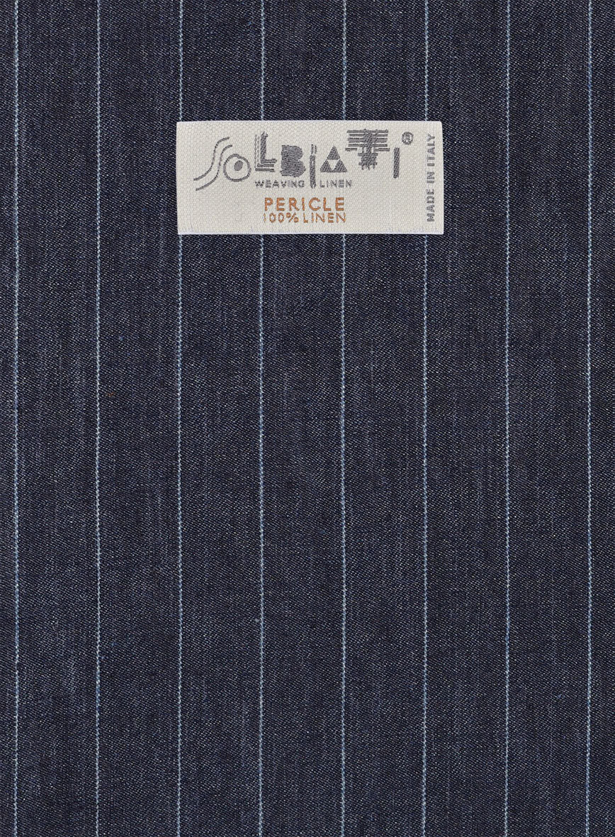 Solbiati Regal Blue Stripe Linen Suit - Image 8