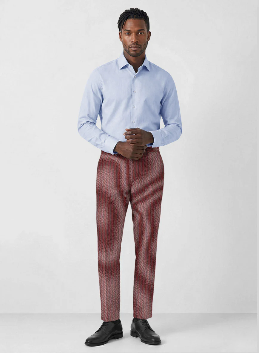 Solbiati Rosewood Seersucker Pants - Image 3