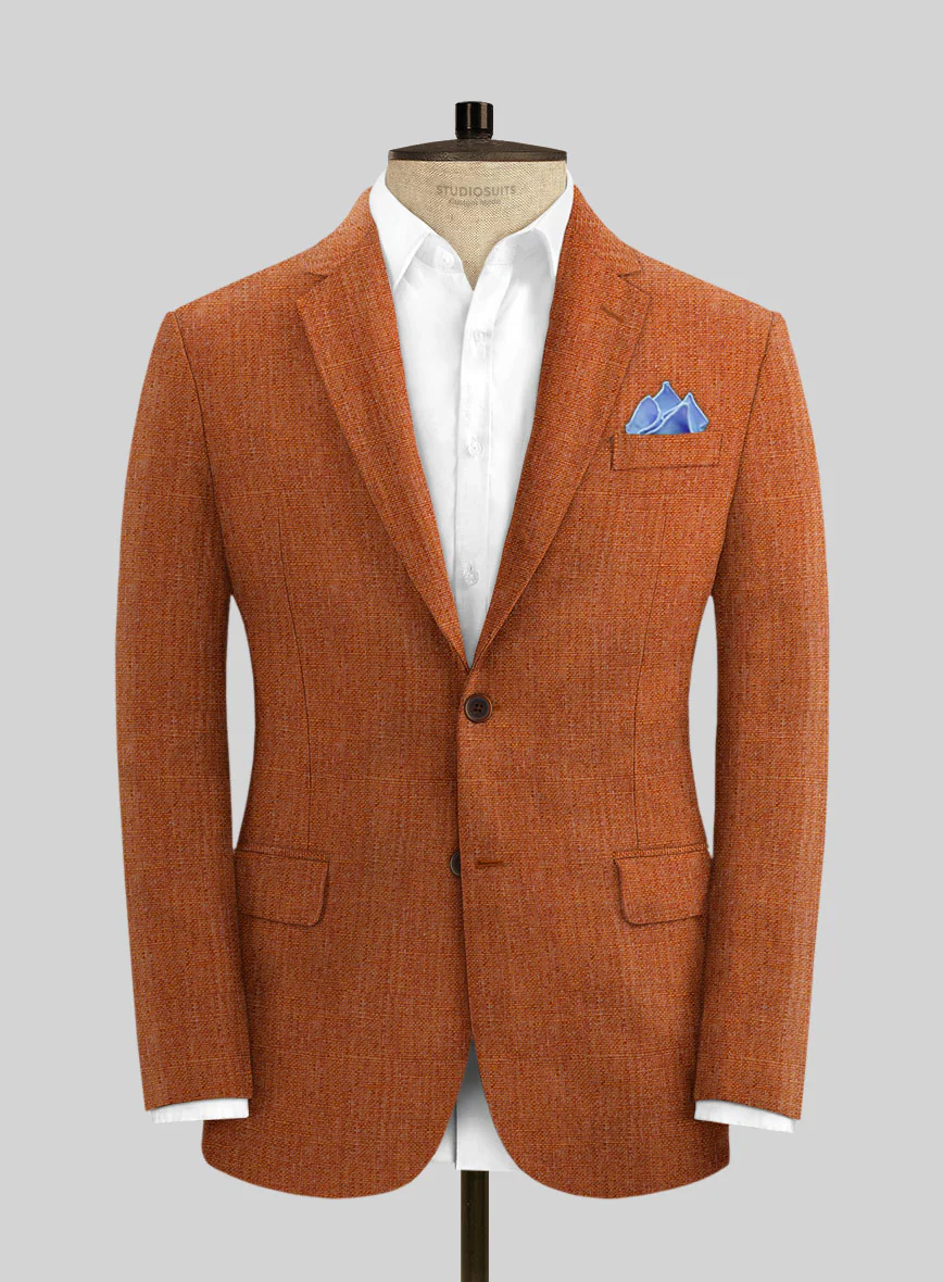 Solbiati Rust Linen Suit - Image 3