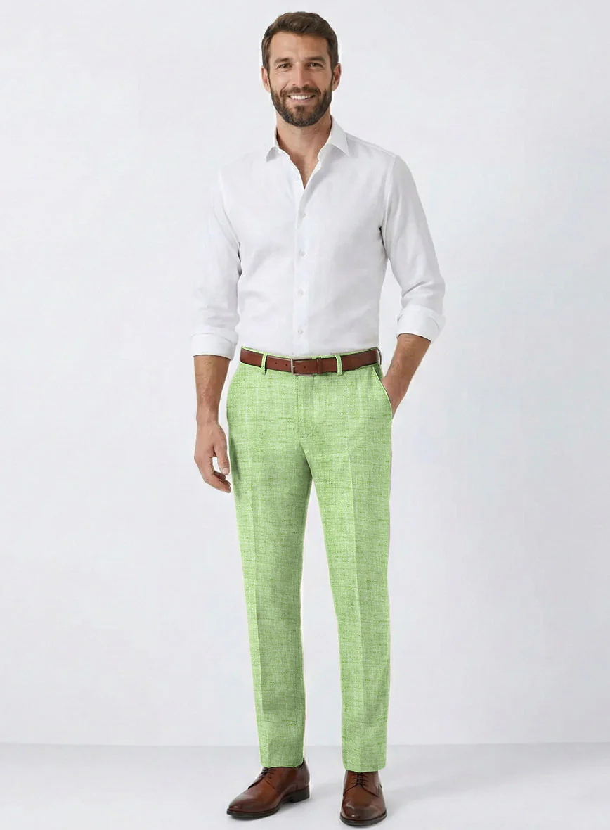 Solbiati Spring Green Linen Pants - Image 3