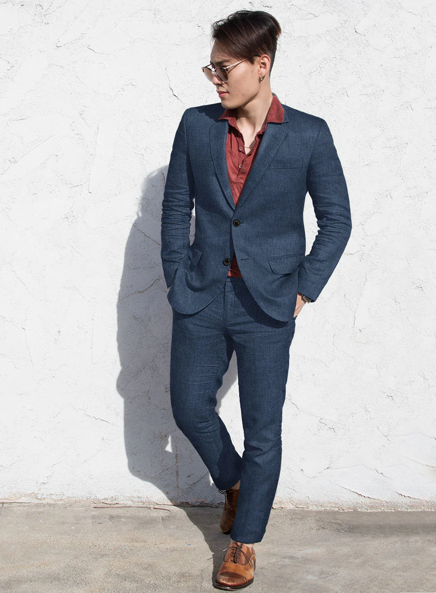 Solbiati Twill Indigo Linen Suit - Image 2