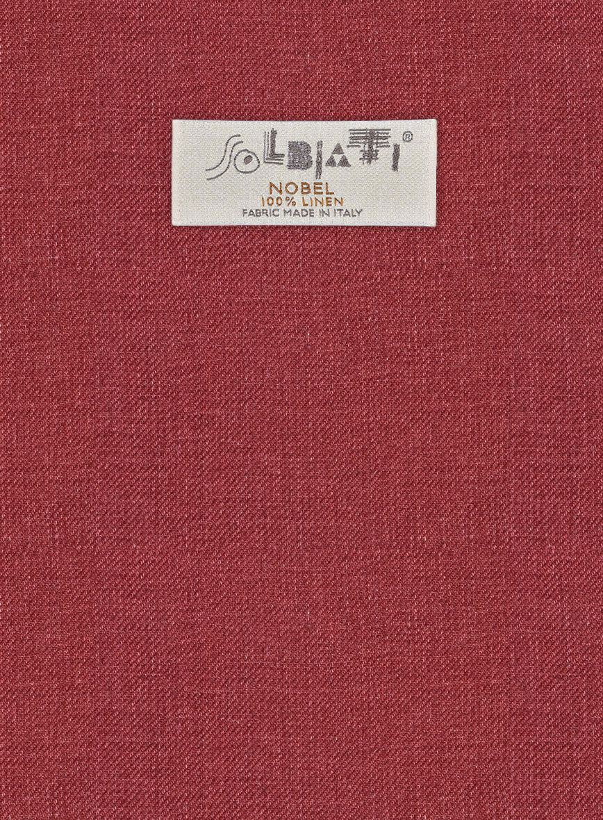 Solbiati Twill Red Linen Jacket - Image 2