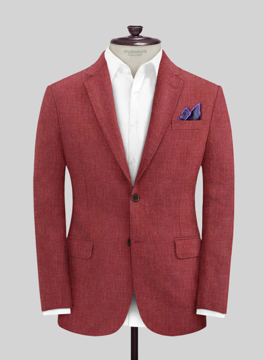Solbiati Twill Red Linen Suit - Image 3