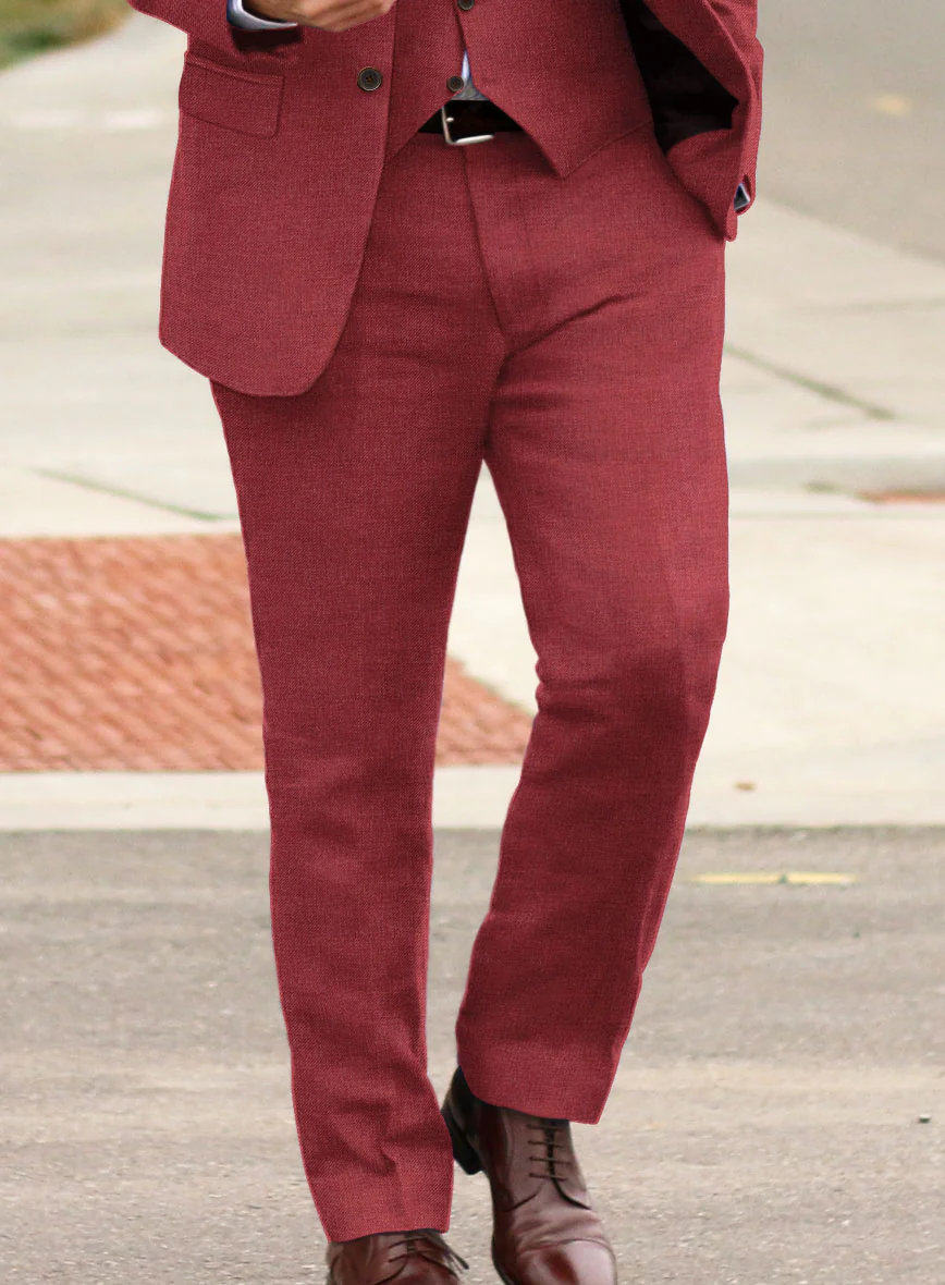 Solbiati Twill Red Linen Suit - Image 4