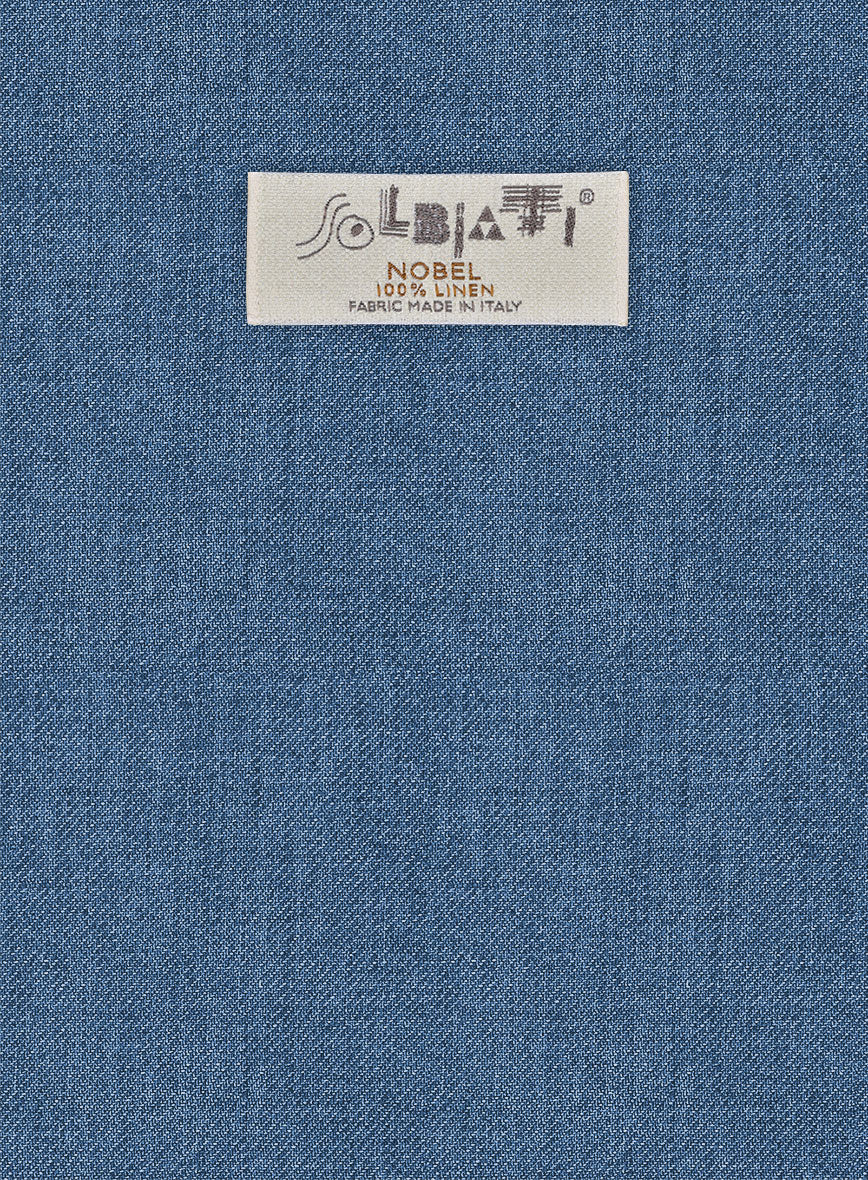 Solbiati Twill Stone Blue Linen Jacket - Image 2