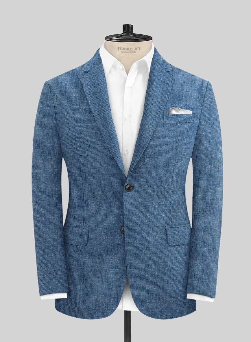 Solbiati Twill Stone Blue Linen Suit - Image 3