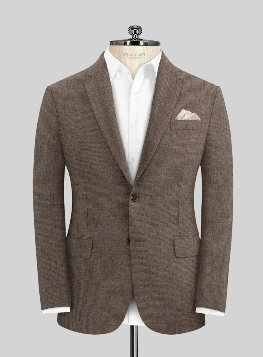 Solbiati Twill Stone Brown Linen Suit - Image 3
