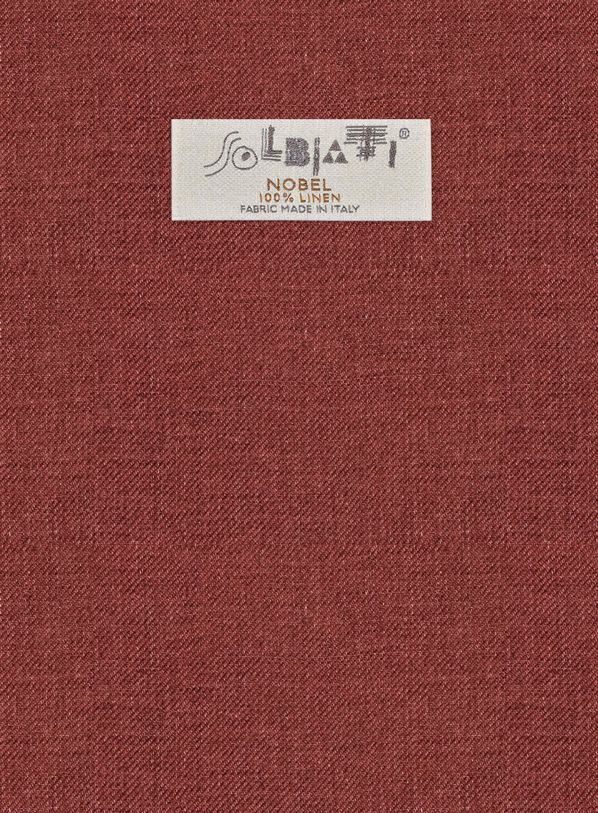 Solbiati Twill Wine Linen Jacket - Image 2