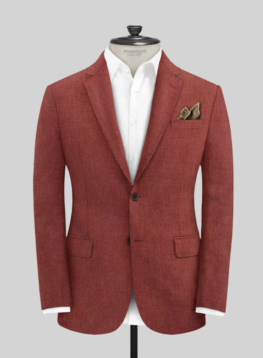Solbiati Twill Wine Linen Suit - Image 3